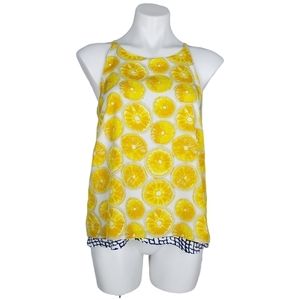 Anthropologie Porridge Lemon Citrus Tank Top Blouse Size XS